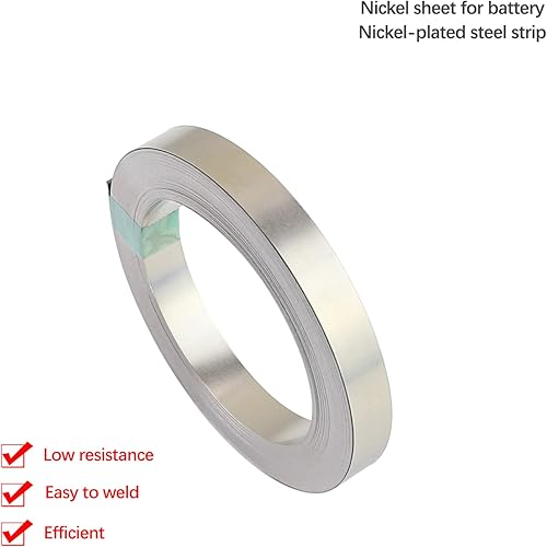 Miniatura 4 de Tira de níquel 32.8 ft 0.006x0.315 in Grifo de níquel para batería de 18650 células Soldadura por puntos 1Roll