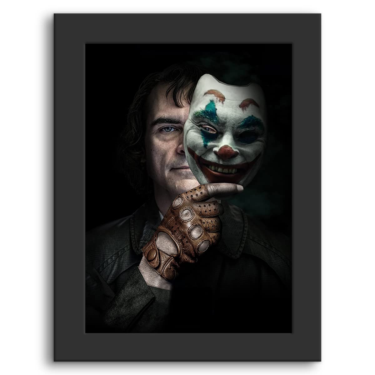 DmcreativityCraft Joker Poster with Frame DC Comics Movie Posters for Wall Framed Wallpaper with 1 inch Black Frames for Living Room, Bedroom, Kids and Home Decor (9 X 12 Inches)