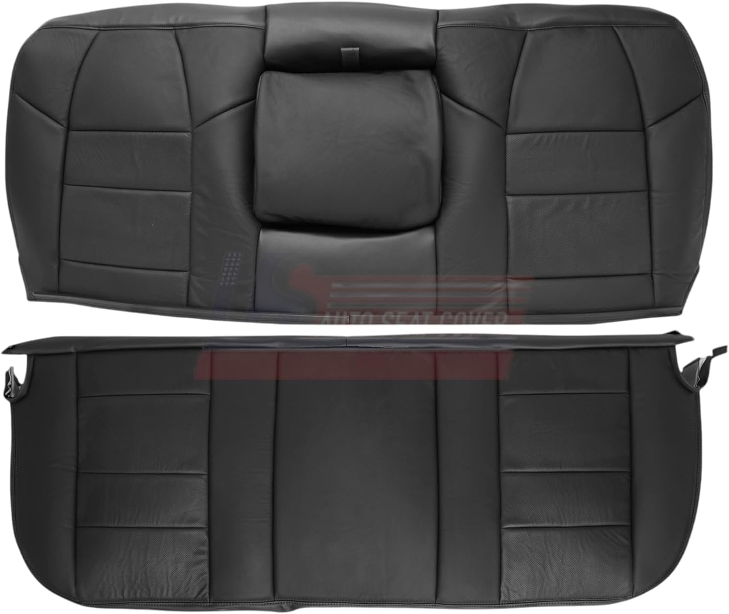 2003-2004 fits Ford F250 F350 Lariat Leather Perf Rear OEM Seat Covers Black