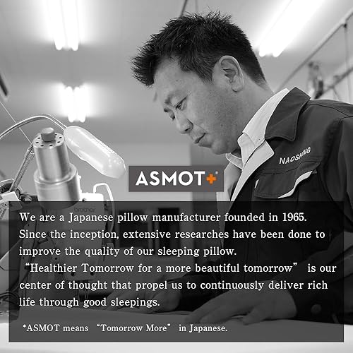 Miniatura 8 de ASMOT Sleepmerge almohada, espuma viscoelástica, soporte de columna cervical, almohada cómoda, ajuste de altura, fabricado en Japón,