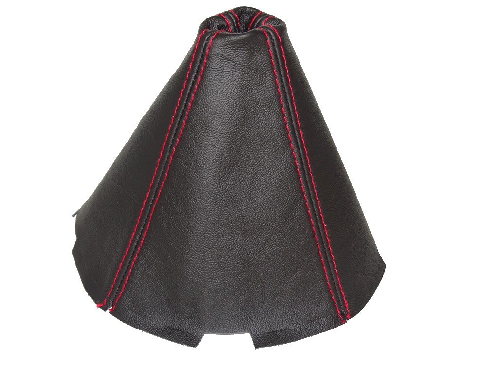 The Tuning-Shop for Mazda Rx-8 2003-12 Manual Shift Boot Black Leather Red Stitching 4 Panels