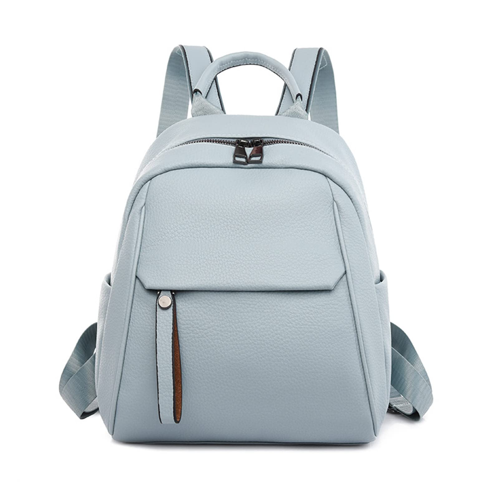 Mochila de viaje de lujo en piel sintética con acabados elegantes femeninos