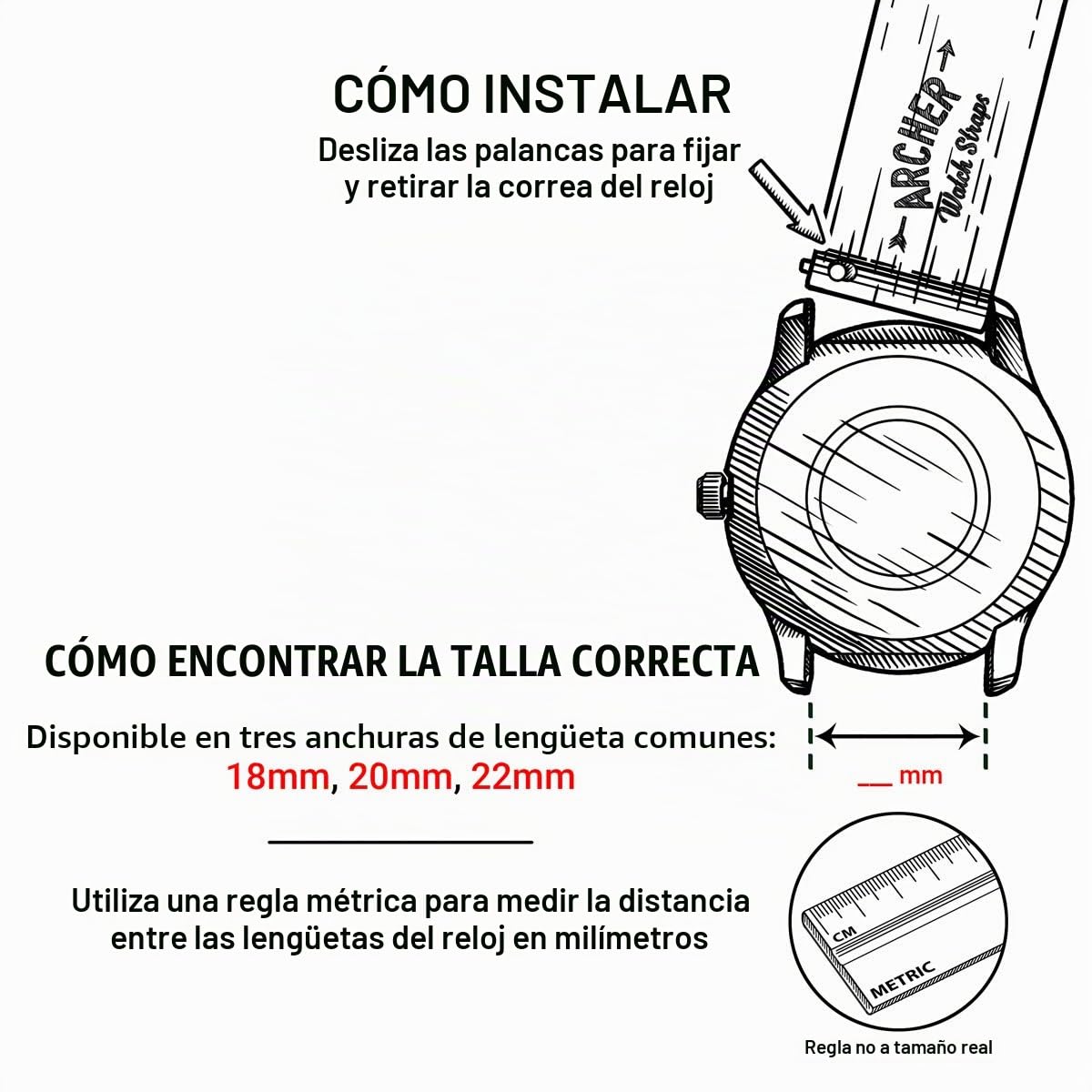 Archer Watch Strap - Correas de Reloj de Nailon Premium de Liberación Rápida