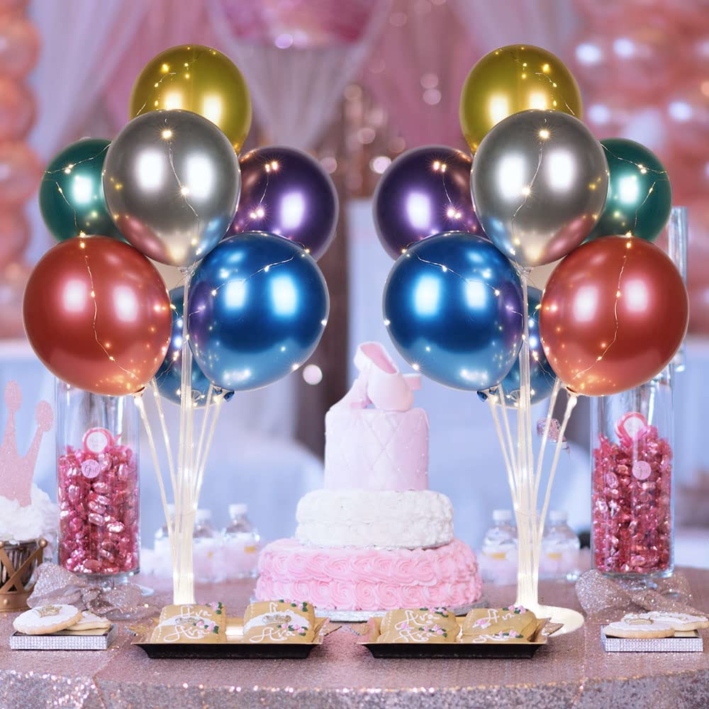 Kit Supporto Palloncini Da Tavolo - 2 Pezzi Riutilizzabili, Per Compleanni, Matrimoni E Feste