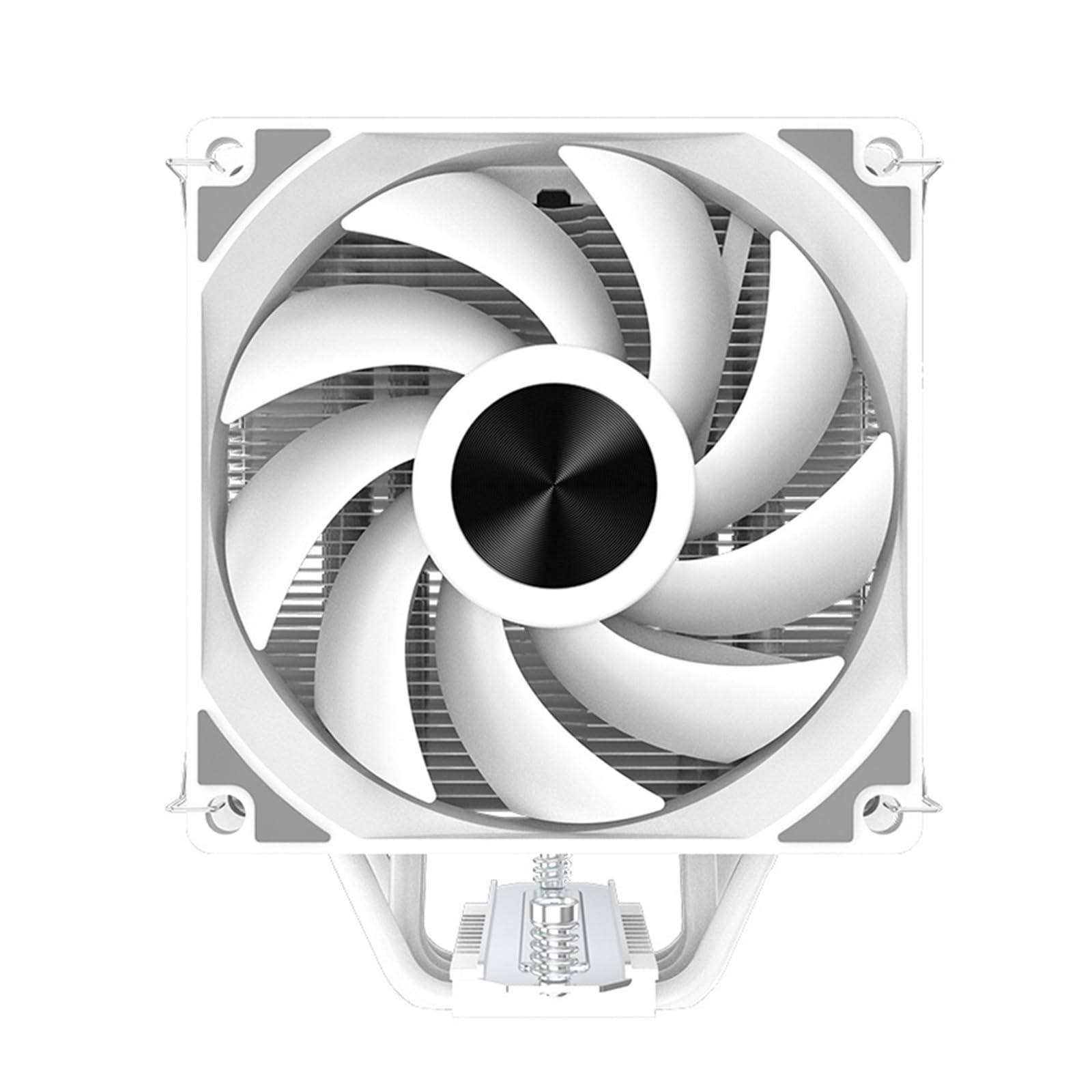 PC CPU Ventilateur à 5 caloducs sans éclairage LED pour refroidissement PC blanc minimaliste
