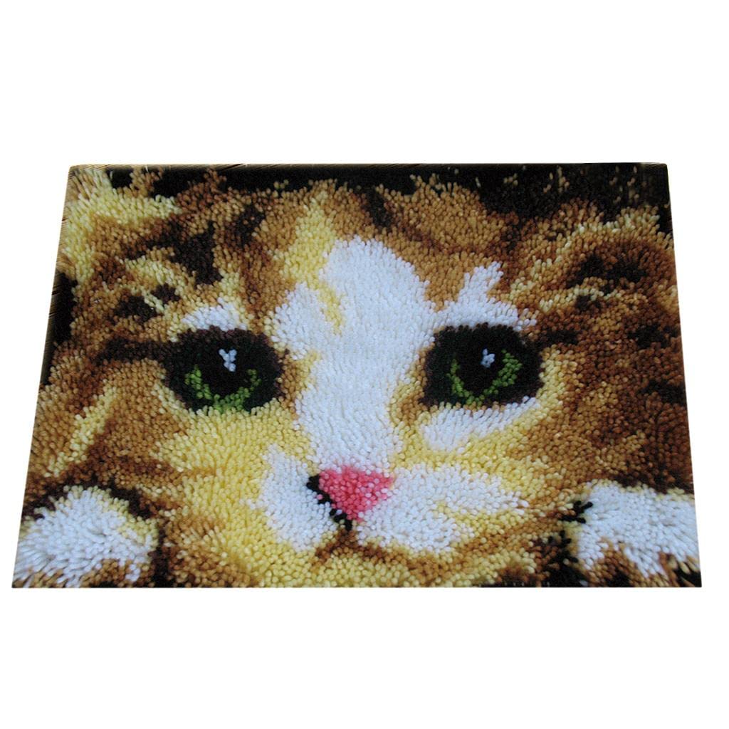 bnf®Latch Hook Kits with Basic Tool and Instruction for Rug Making Cat|Crafts | Needlecrafts & Yarn |1 Set of Latch Hook Kits-image-18