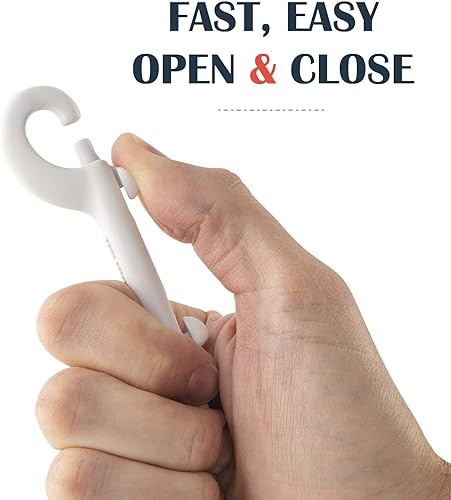 Miniatura 50 de Flourish Gancho a presión de perno de doble cara resistente, acero inoxidable, gancho multiusos de 4 pulgadas con aberturas de 1/2 pulgada, ideal