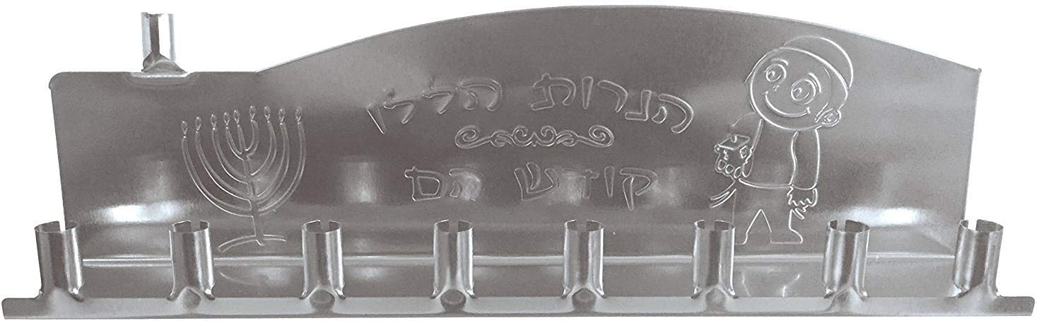 Bulk Pack Tin Menorahs - 25 Pack Silver
