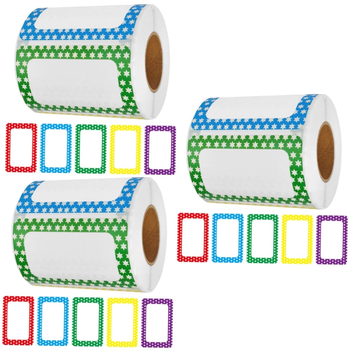 NUOBESTY 3rollen Selbstklebende Klassifizierungsaufkleber Farbiges Etikettenset Für Schüler Zum Beschriften Von Vorratsdosen Und Körben Einfach Zu Verwenden Und Langlebig