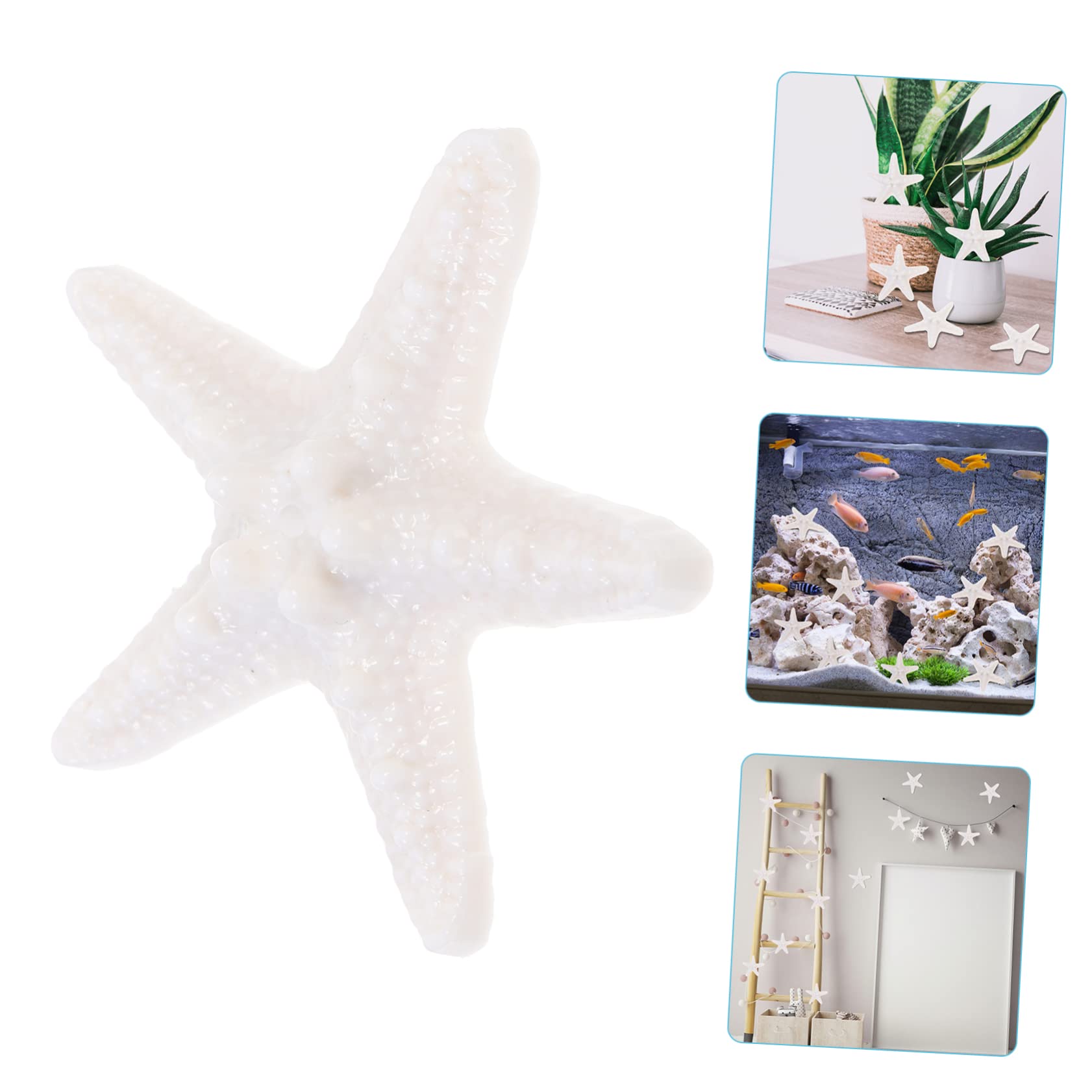 ABOOFAN 125 Pcs Simulation Étoiles De Mer Ornements Décorations D'Aquarium Nautique Étoiles De Mer Nautiques Décor De Style Hawaïen Thème De Plage Décor De Mariage Ornements D'Étoiles De