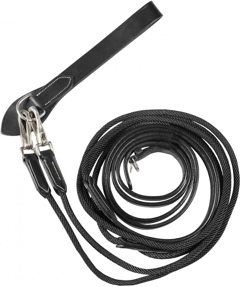HORZE Sparta Nylon/Leather Draw Reins