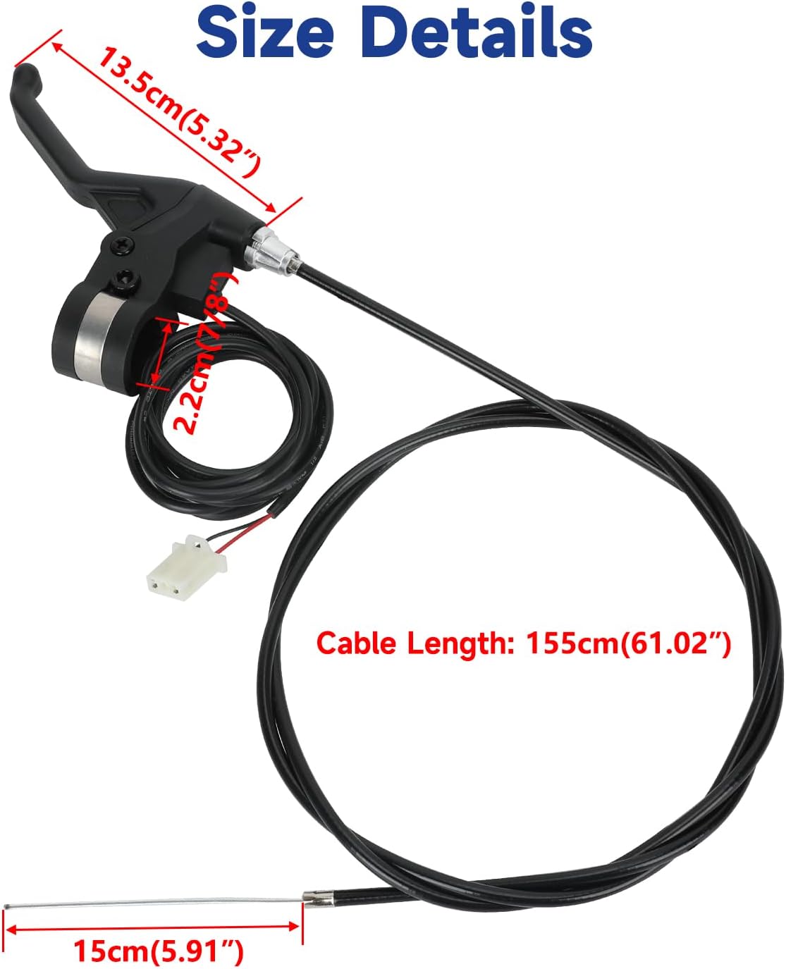 Brake Lever Kit & Brake Caliper Replacement for Razor MX500 MX650 SX500 Dirt Bike Electric Motocross RSF650 Electric Street Bike Dirt Quad 500 ATV Rear Brakes Kit with 61'' Brake Cable Pads