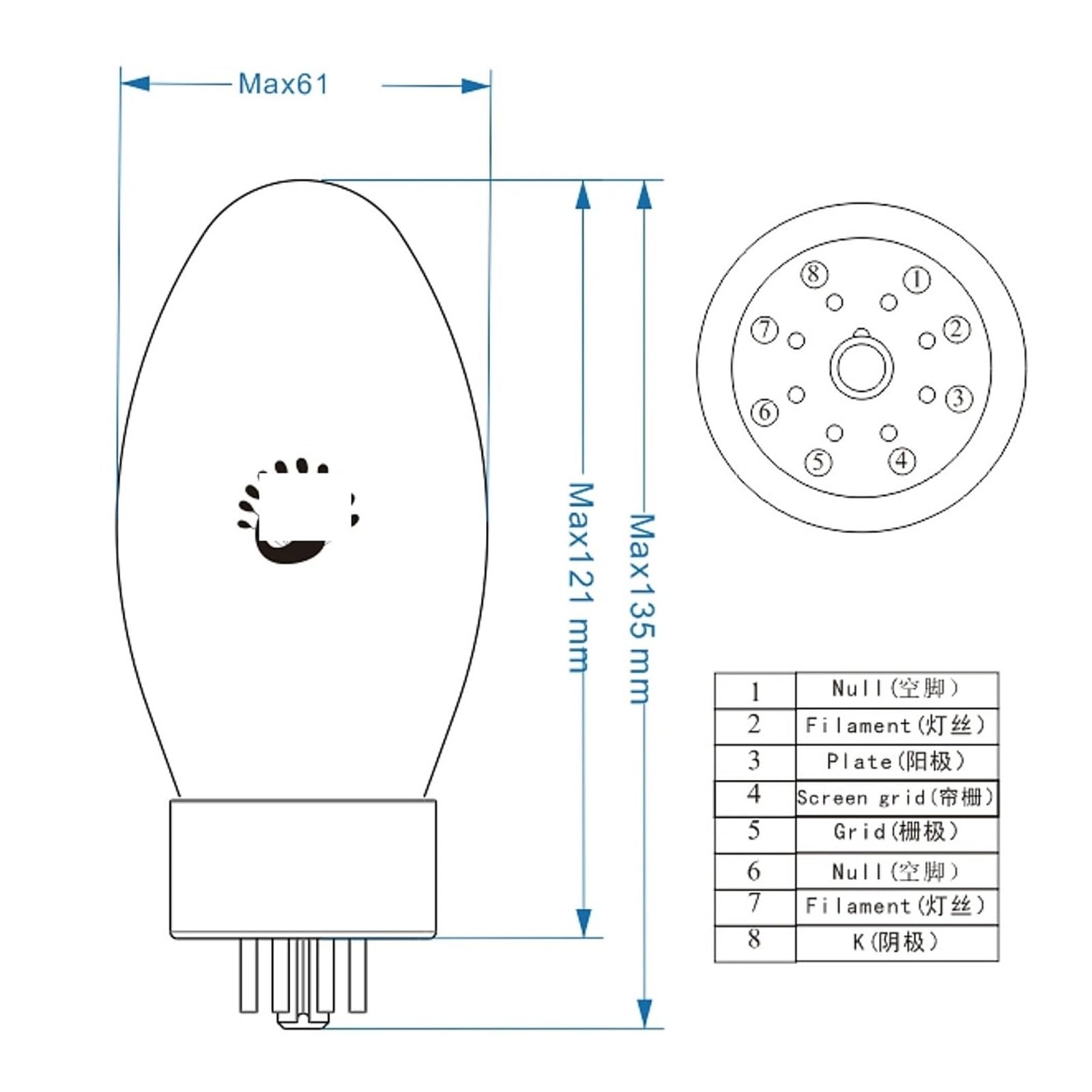 LHXEQJAM 274B-D 274BD Vacuum Tube Upgrade 5U4G 274B 5Z3P U77 5AR4 GZ34 5Z4P(1PCS)