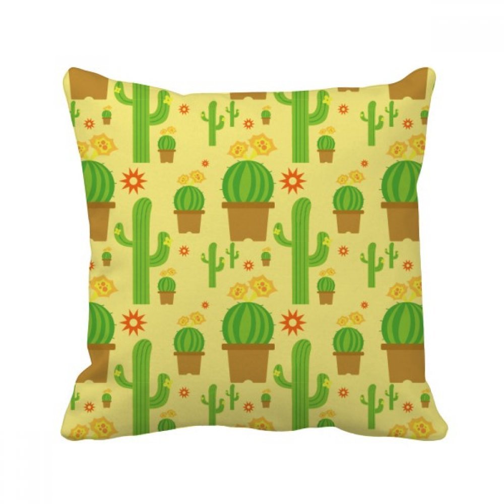 Coussin motif carré cactus 40x40cm pour raviver un canapé terne et ancien