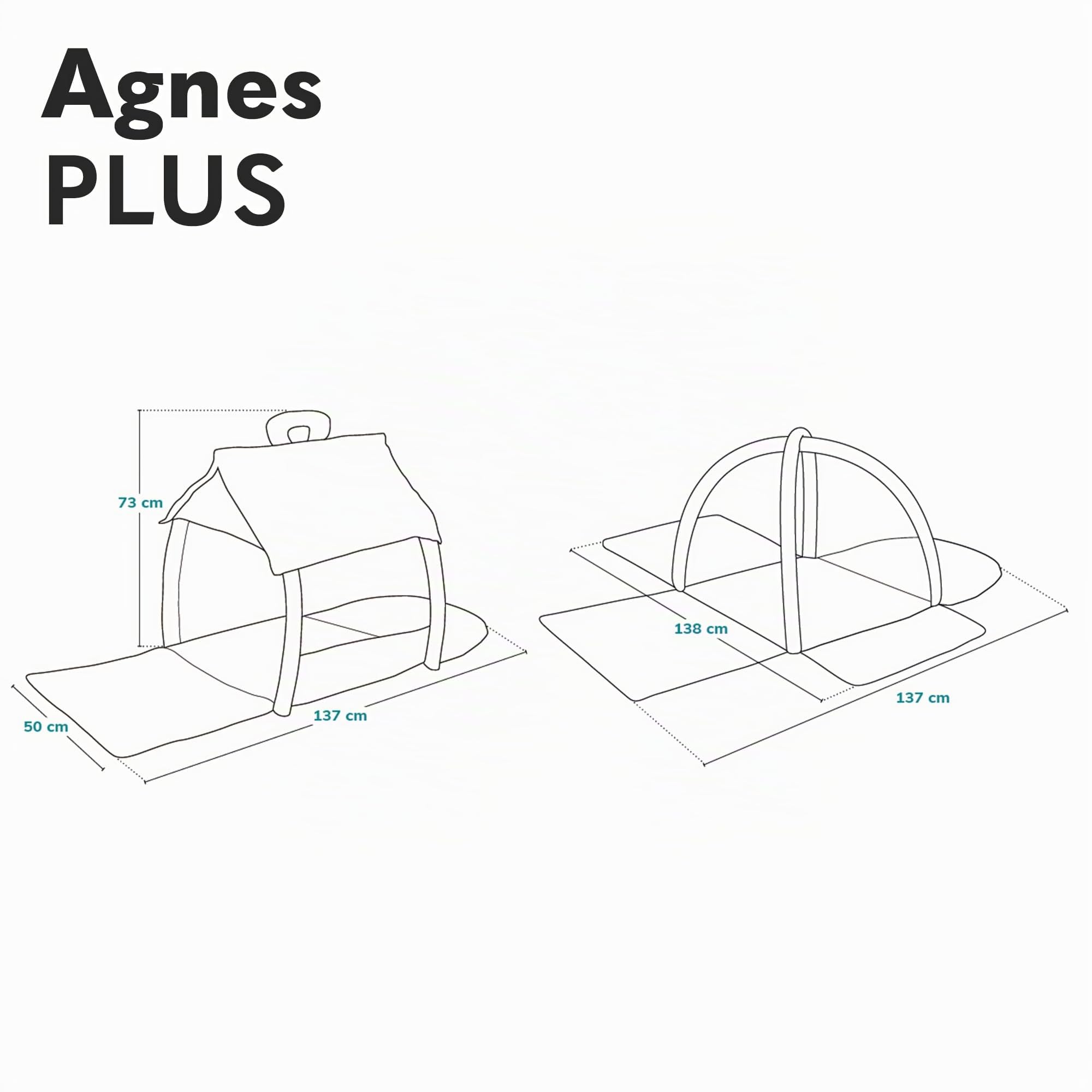 lionelo Agnes Palestrina 2 in 1 con Tappetino Evolutivo 142 x 142 cm | Dalla Nascita, Casetta, Massaggiagengive, Giochi Pendenti, Libricino Interattivo, Sonagli, Sviluppa i Sensi