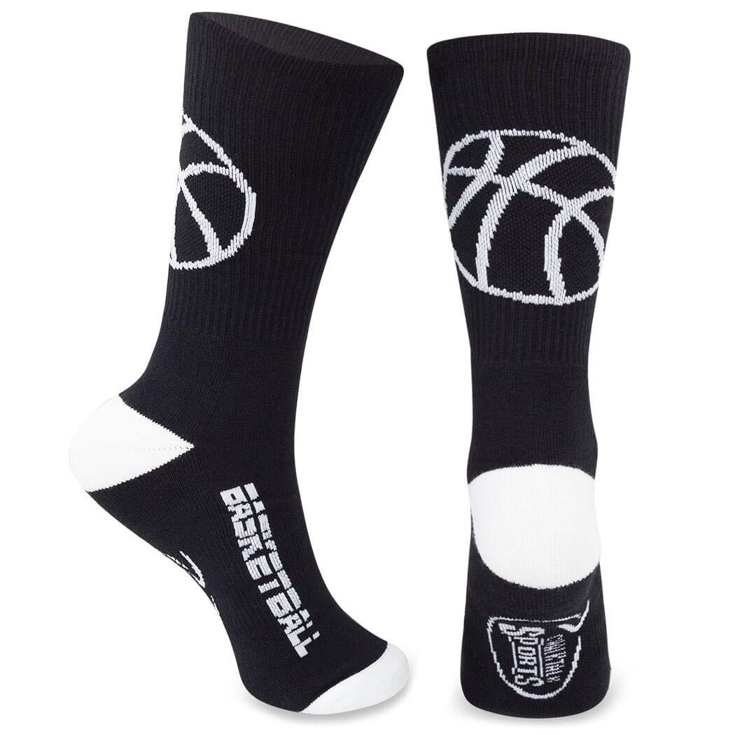 Basketball Woven MidCalf Socks Classic Basketball Multiple Colors