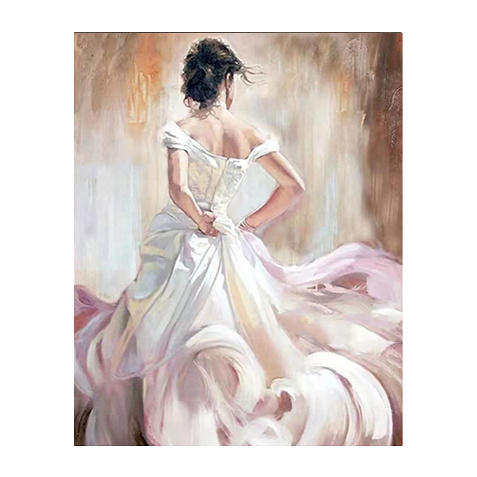 HEIBAGO Diamond Painting Adulte, 5D Fille Qui Danse Diamond Painting