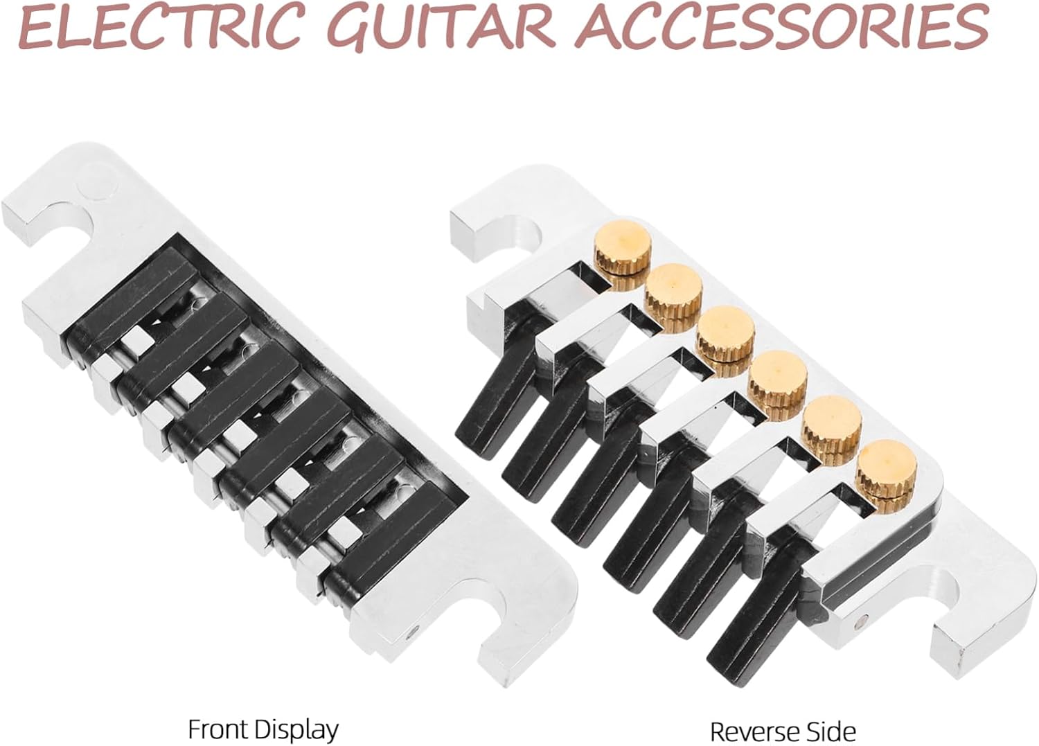 VICASKY 1set Metal Guitar Tailpiece String Drawing Board for Electric Guitar Easy Installation Wear-resistant Design Replacement for Models