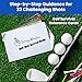 Swing Minder Golf Reference Cards - Step-by-Step Instructions for 33 of Golf's Hardest Shots - Ideal Golf Gifts for Men or Golf Bag Accessories - Waterproof PVC and Sturdy Carabiner for Easy Use