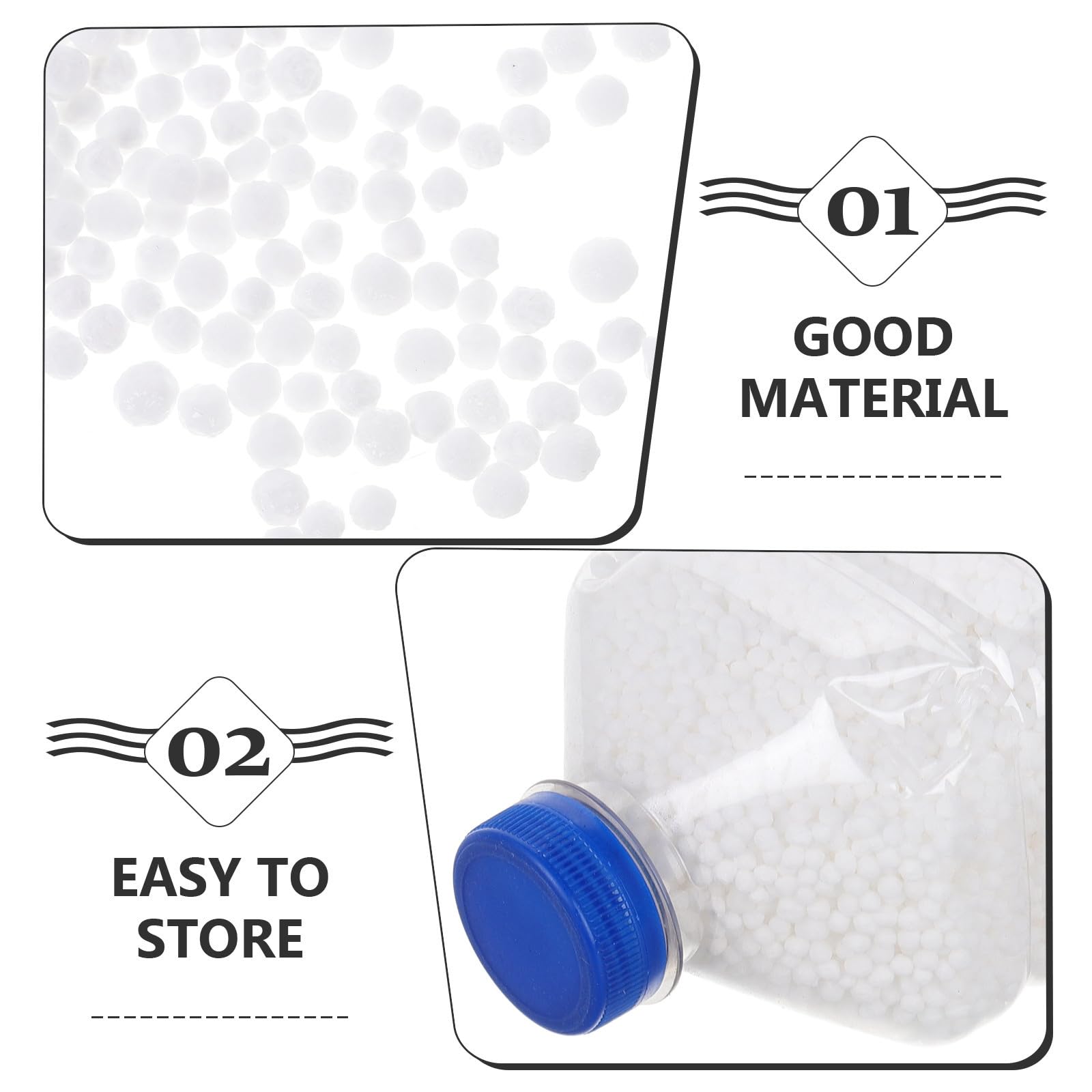 TOPBATHY Ricariche Deumidificatore Granuli di Calcio Bianco, Assorbi Umidità Rapido ad Alta Efficienza per Uffici e Bagni in Plastica