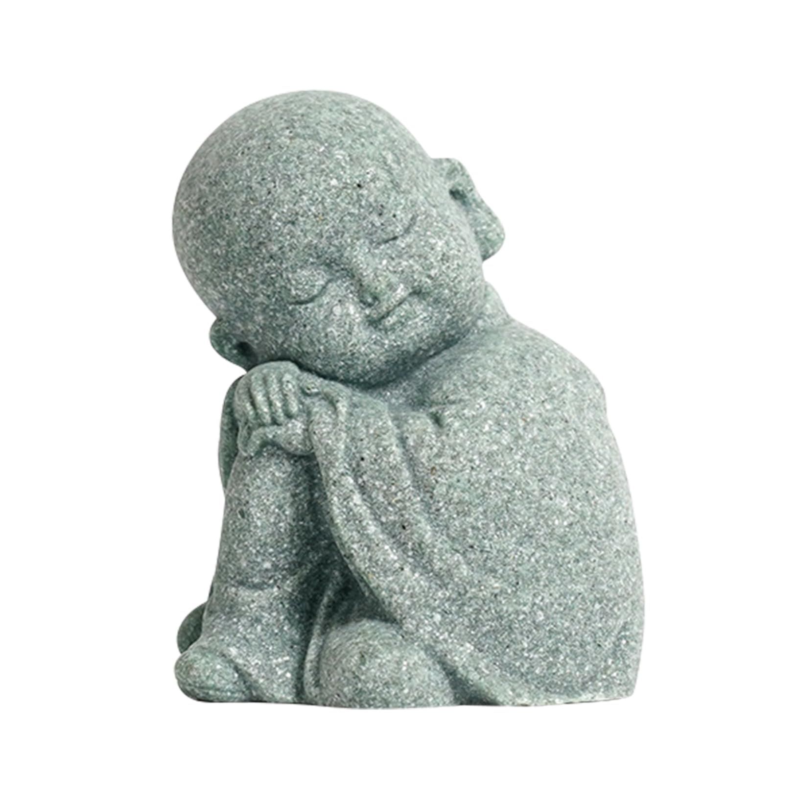 Bemonew Baby Buddha Statue, Sleeping Buddha, Monks Figurine Decor Sandstone, Sculptures Home Décor Creative Dolls for Zen Buddhism Ornaments Delicate Buda Tiny