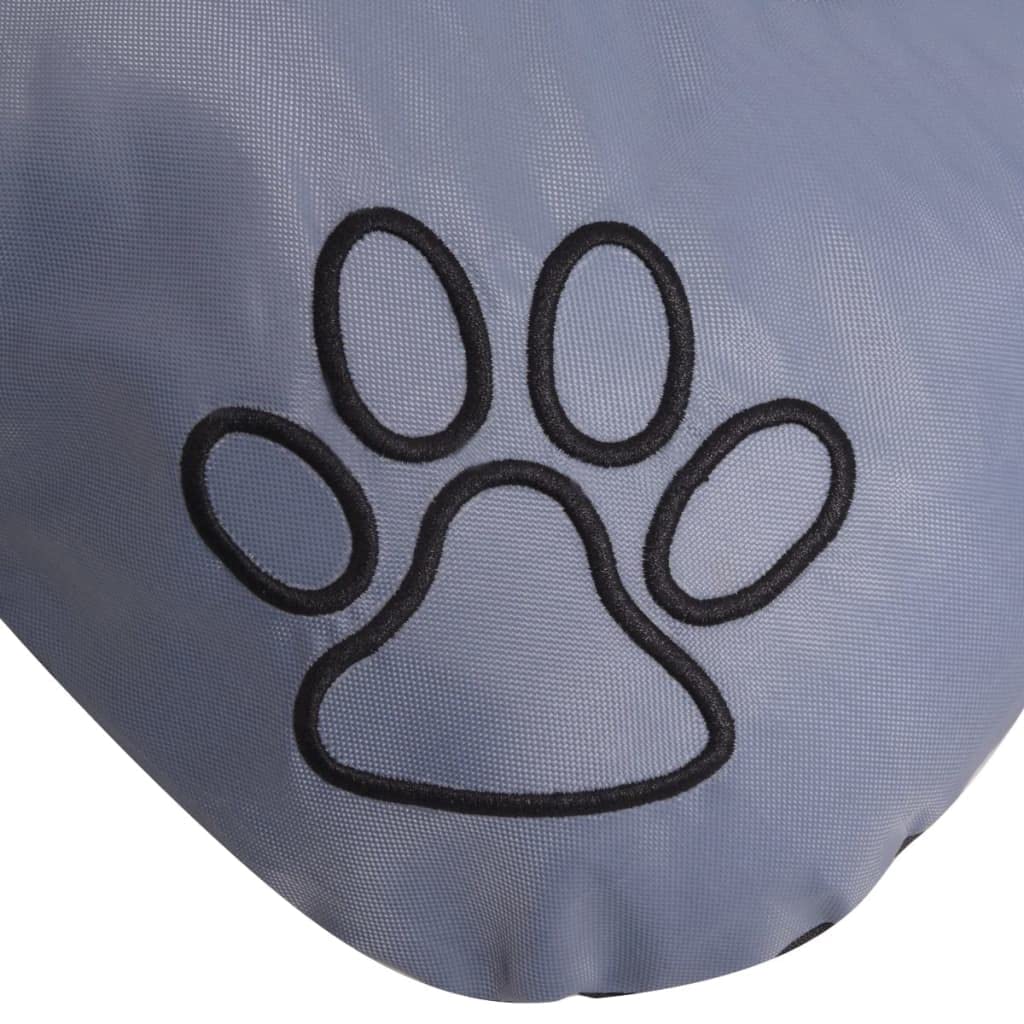 Hundebett Größe L Grau mit wasserabweisendem Bezug, kuscheliges Hundekissen für Innen- und Outdoor-Reisen, rutschfeste Liegefläche, waschbar und gelenkschonend für Hunde und Katzen