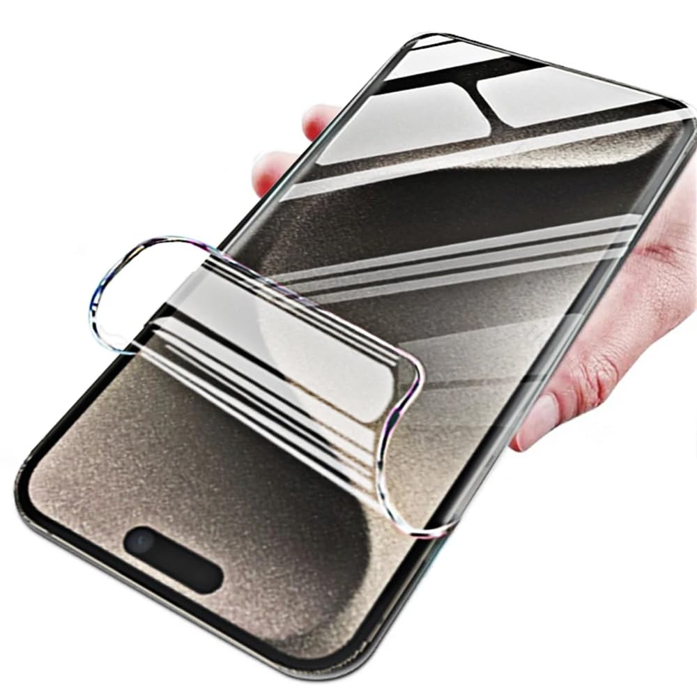 Renwox 2 Films Hydrogel Haute Sensibilité pour iPhone 12 / iPhone 12 Pro 6.1 Protecteur d'écran Transparent Flexible HD Antidéflagrant Fingerprint Unlock film Hydraulique