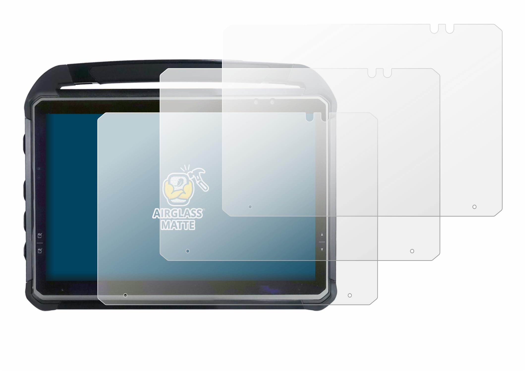 brotect 3 Pezzi Pellicola Vetro per DT Research DT312RP | Opaca Protezione Schermo Made in Germany, Anti-Riflesso Durezza 9H Anti-Graffio
