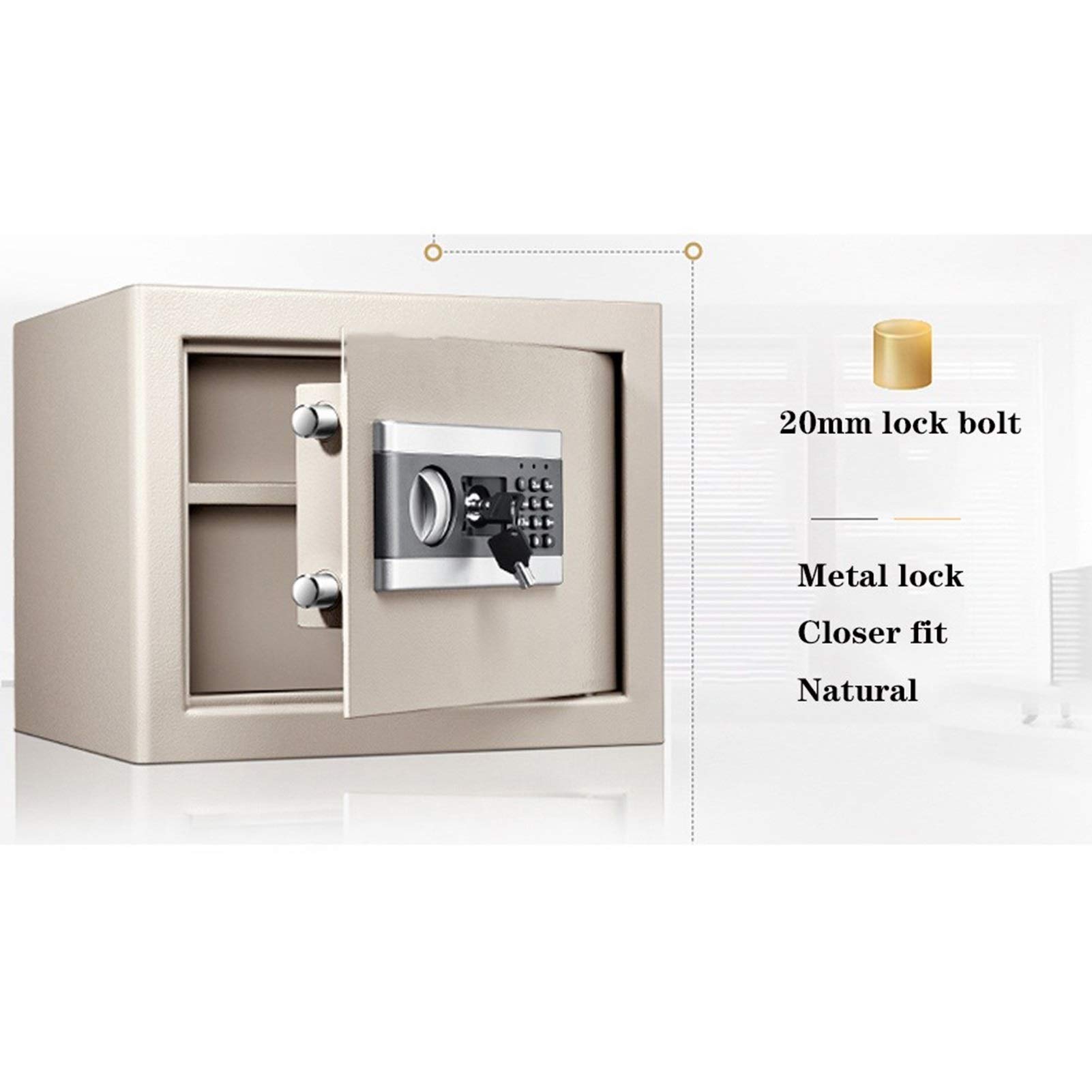 Cassaforte Elettronica Digitale di Sicurezza, Struttura in Acciaio, Nascosta con Serratura, Ideale per Casa, Ufficio, Hotel, Armadietto Portavalori.,
