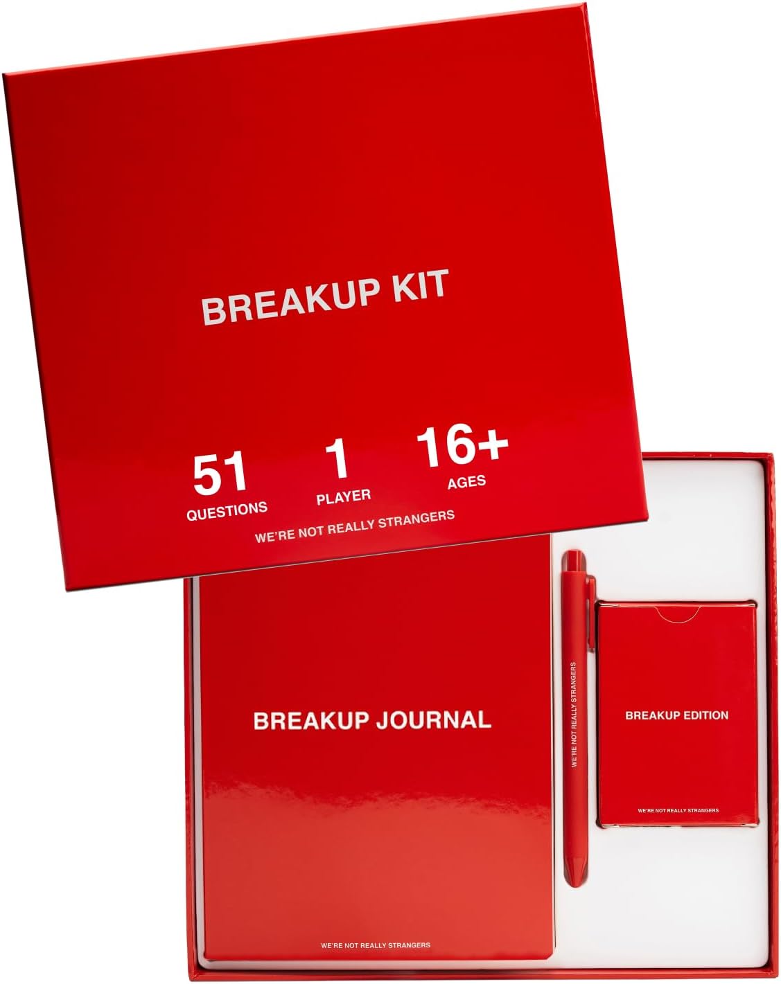 WE'RE NOT REALLY STRANGERS Breakup Kit, Includes 51 Cards & Breakup Journal