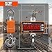 YATOINTO 1000kg/2000lb Digital Crane Scale Heavy-Duty Industrial Hanging Scale with Remote Control Smart Type LED Display CE Certified Electronic Weighing Crane Scale (Orange)
