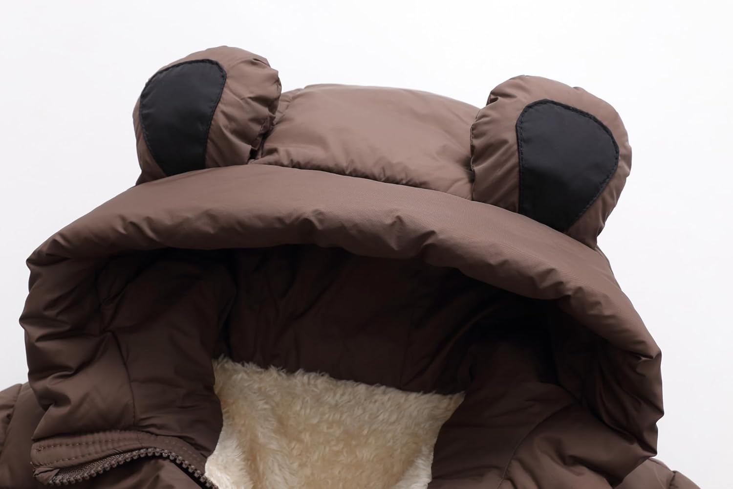 AMIYAN Toddler Boys Winter Coat Girls Down Jacket Hooded Fleece Outwear 3D Ear Padded Puffer Jacket With Pockets - Image 3