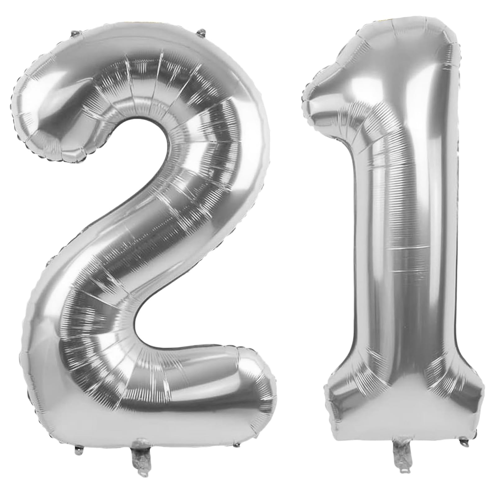 40 Inch Silver Balloons Numbers 21 Silver Balloon 21st Birthday Decoration Foil Balloon Number 21 Giant Number Balloon 21 Party Wedding Anniversary Decorations Birthday Number 21/12