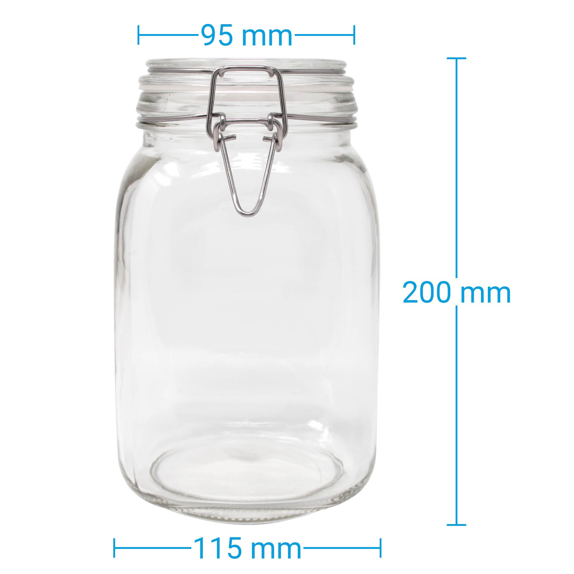 DistrEbution Einmachgläser 1500ml mit Bügelverschluss – 24er Set Drahtbügelgläser für Konservieren, Fermentieren & Einlegen – Luftdichte Vorratsgläser zum Aufbewahren