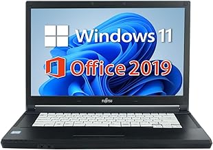 Fujitsu LIFEBOOK 15.6-inch Laptop / CPU: 6th Generation Core i3 / Memory: 8GB / SSD: 480GB / Windows 11 / MS Office 2019 / Built-in DVD / HDMI Terminal, Wi-Fi / High Speed, Quiet, Wired Mouse Included