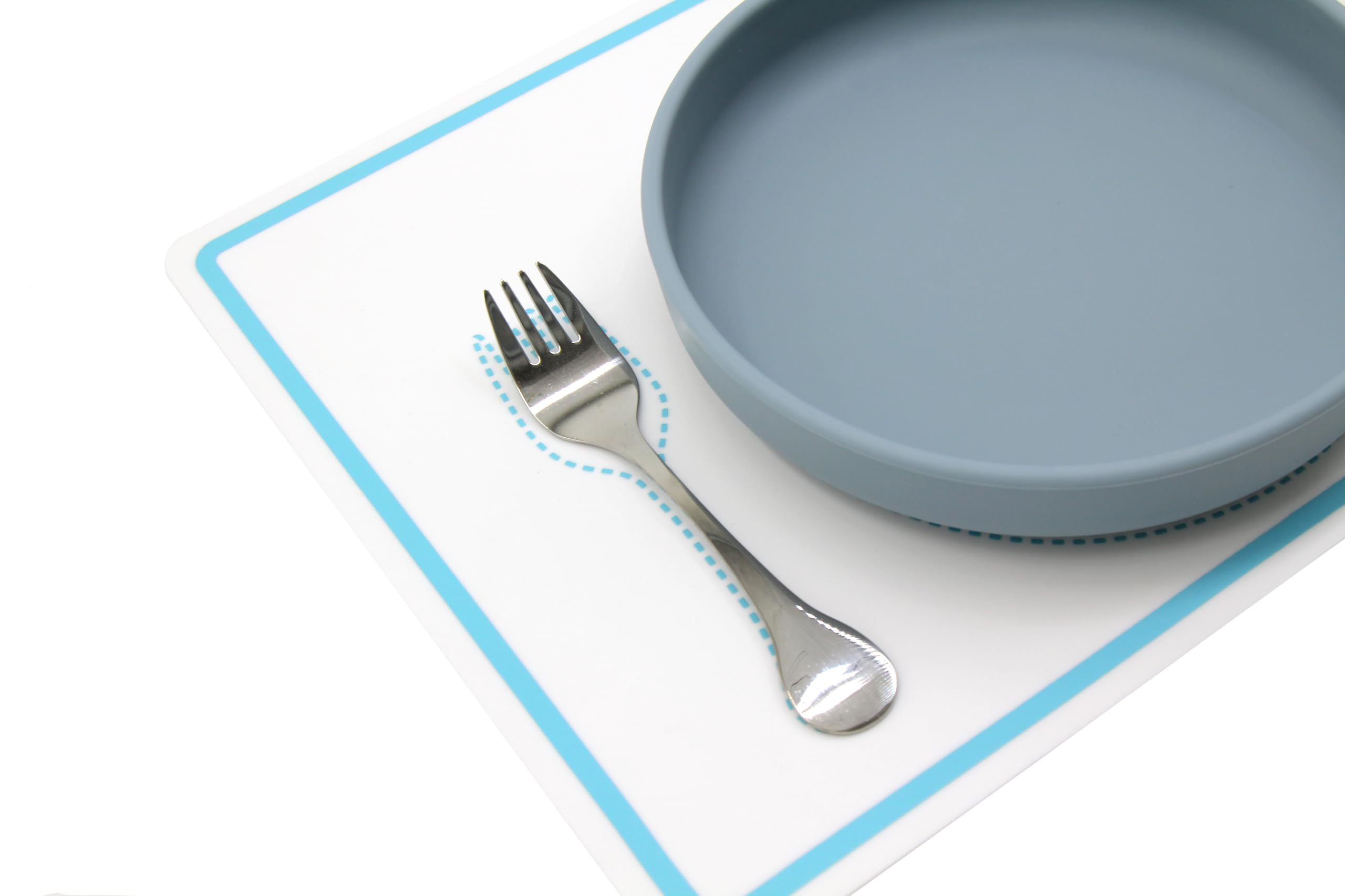 Kids Silicone Montessori Placemat For Toddlers | Children Plate Mat For Dining Table Setting | By Fire Rooster Kids (Grey, 1