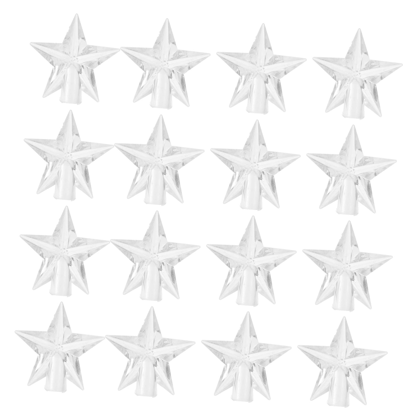 BESPORTBLE 100pcs Star Shape Lamp Covers Plastic Bulb Protection for String Lights Replacement Covers for LED Fairy Lights Xmas Tree Decoration Accessories