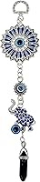 Vista 13 de LUCKBOOSTIUM Colgante colgante de elefante con cristal de piedra negra y mandala, signo de buena suerte y bendición, artículos decorativos