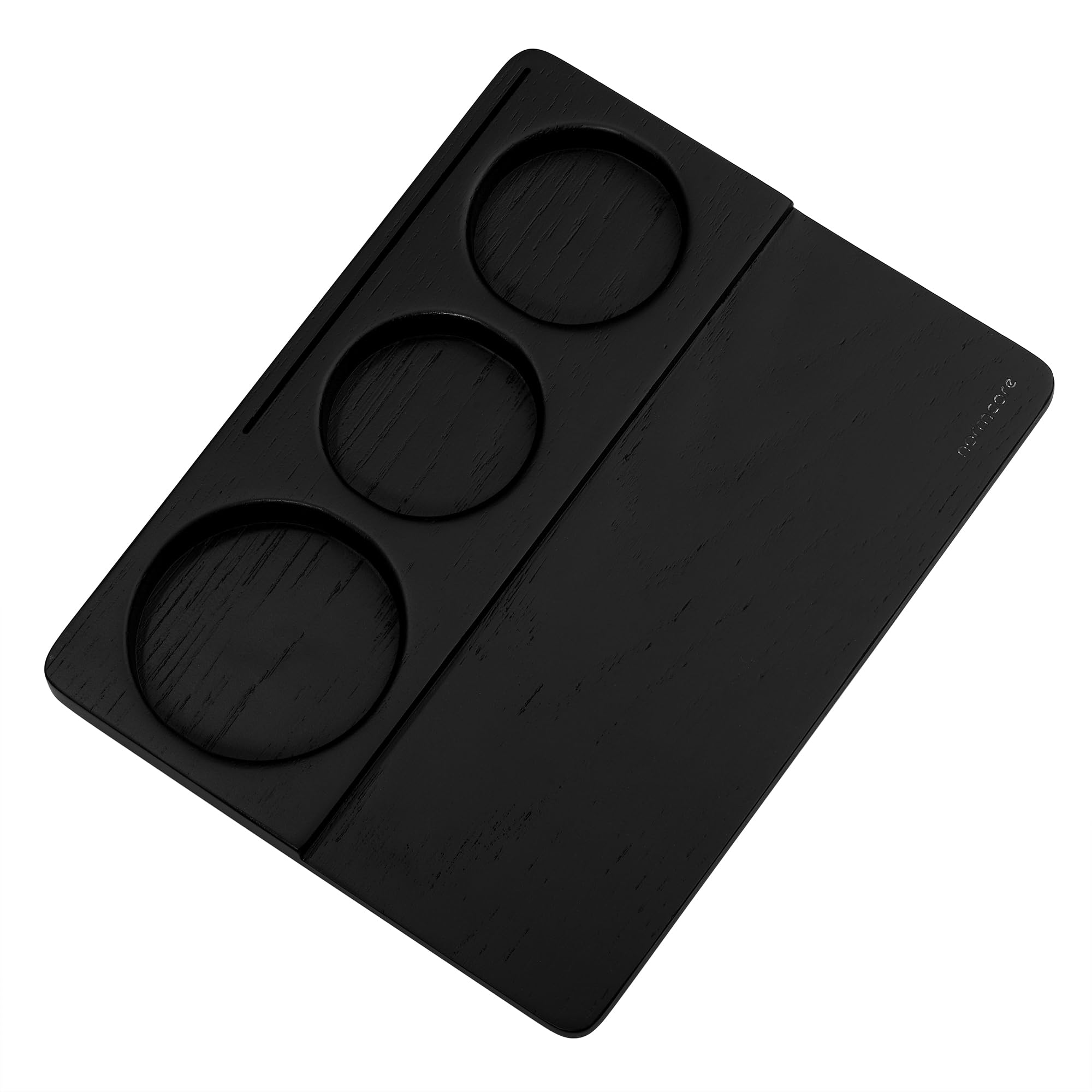 Normcore Tappetino Per Pressino Caffè – Legno Di Quercia Nero – 58/54 Mm – Silicone Alimentare – Per Baristi E Casa