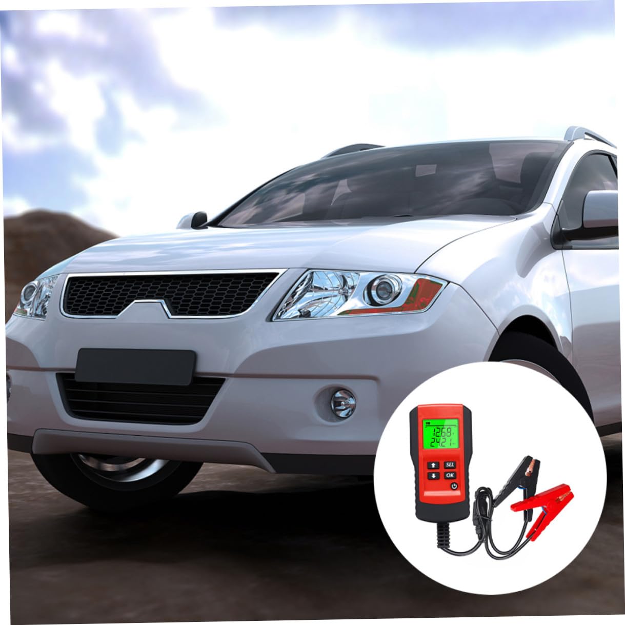 Healvian Tester per Batteria Auto Digitale 12v Affidabile e Preciso Risposta Rapida, Materiali Abs e Rame, per Controllo Batterie Veicoli e Auto