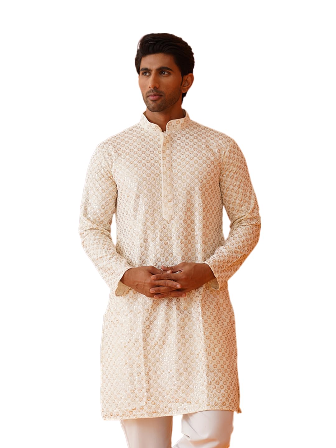 jompers Sequins & Embroidered Kurta Pyjama Set For Men-picture-50