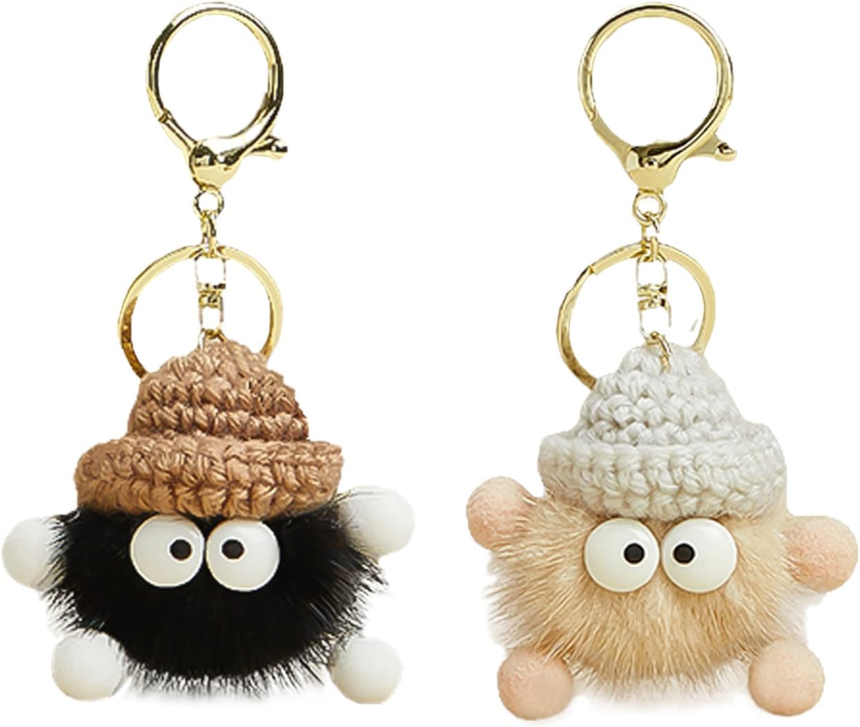 2 Pcs Plush Keychain Key Ring Personalized Cute Plush Charm Keychain for Girls