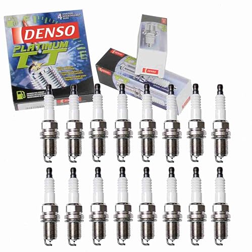16 pc DENSO Platinum TT Spark Plugs compatible with Mercedes-Benz S430 4.3L V8 2000-2006