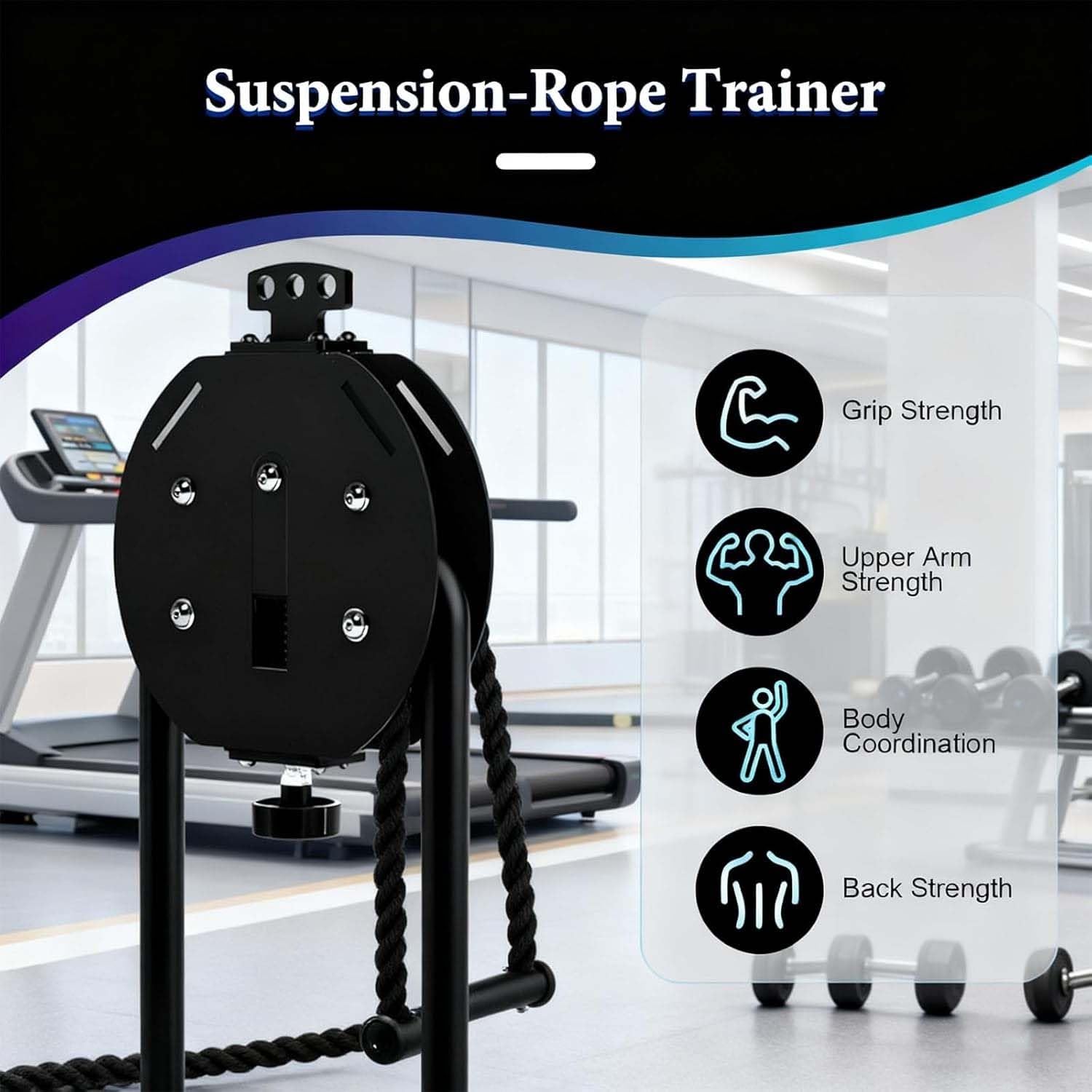 System Treningowy Endless Rope, Przenośny Bloczek Do Ćwiczeń Domowych, Maksymalnym Oporem 30 Kg (66 Funtów). Nośność 150 Kg (330 Funtów) Wspomaga Efektywny Trening Ramion I Pleców.