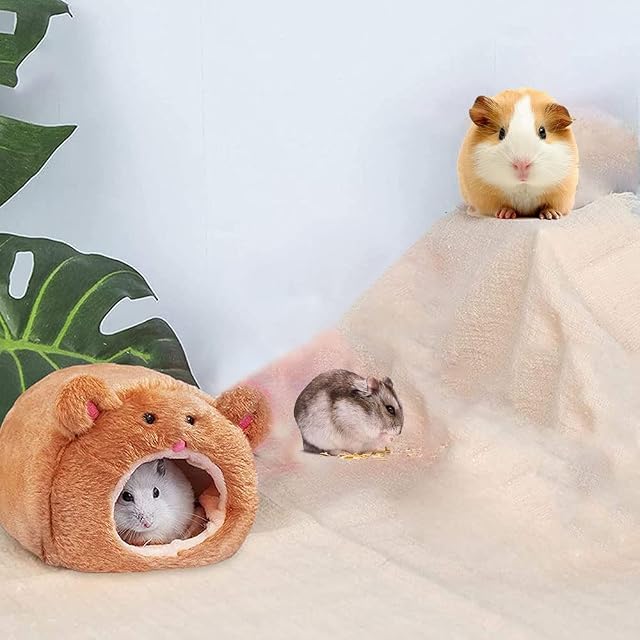 Foto 5 de 7 de Lzhixin - Casa de Peluche para hámster,1 artículo Hamaca hámster,Casa Desmontable hámsters, con 2 Cojines…