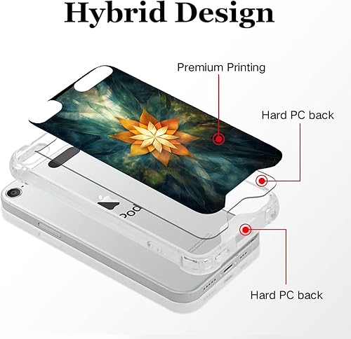 Miniatura 5 de KOLHUBI Clear Phone Case for iPod Touch 567 Designer Mandala-Art cc45 Exquisite Pattern Design Shock-Resistant Anti-Fall Protective Transparent