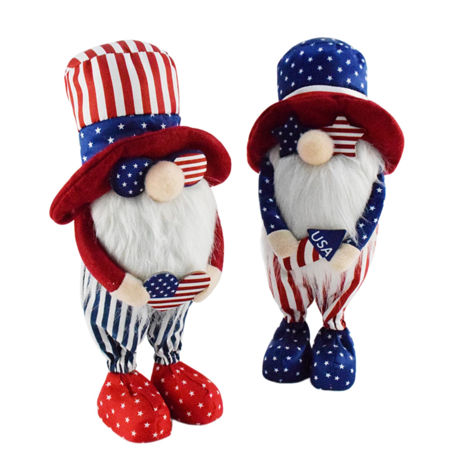 Xinsheinelry America Gnomes Plush Patriotic Elfs Ornament Unique Indoor Decoration for Independence Festivities Swedish Tomte Dolls