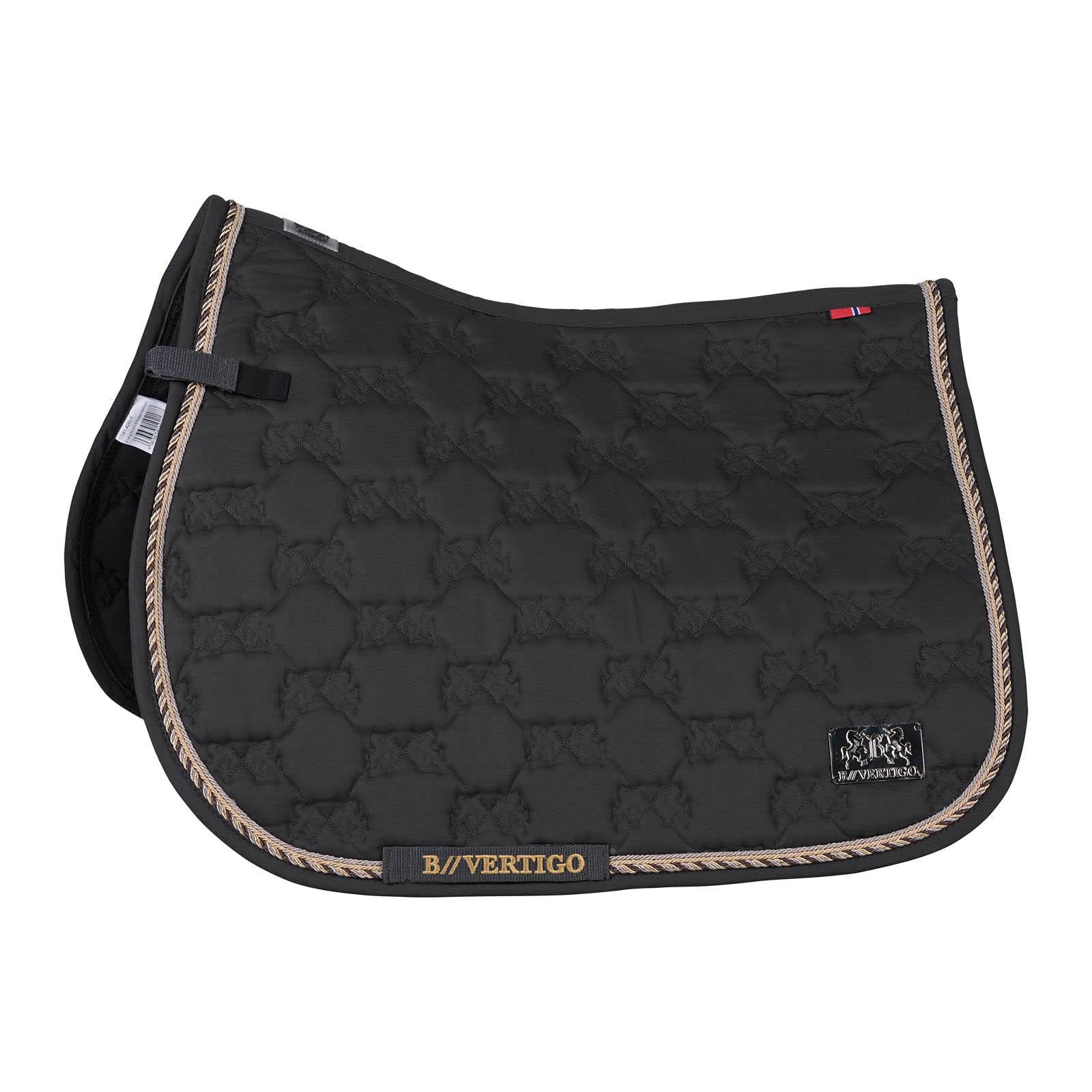 B Vertigo Monaco All Purpose Saddlepad - Asphalt Dark Grey - Horse