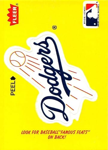 1986 Fleer Team Stickers Baseball #NNO Los Angeles Dodgers Ed Walsh Big Famos Feats Official MLB Trading Card Standard Trading Card Sized Sticker
