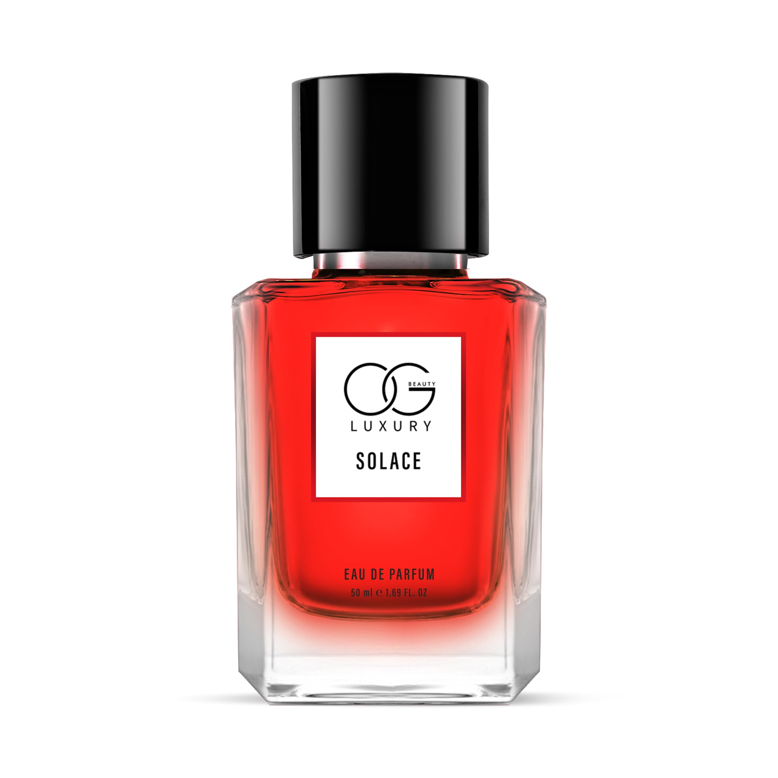 OG BEAUTY LUXURY Solace Eau De Parfum – Premium, Long-Lasting Scent Symphony with Zesty Tangerine, Blackcurrant, Raspberry, and Earthy Tonka Bean & Patchouli - 50ml